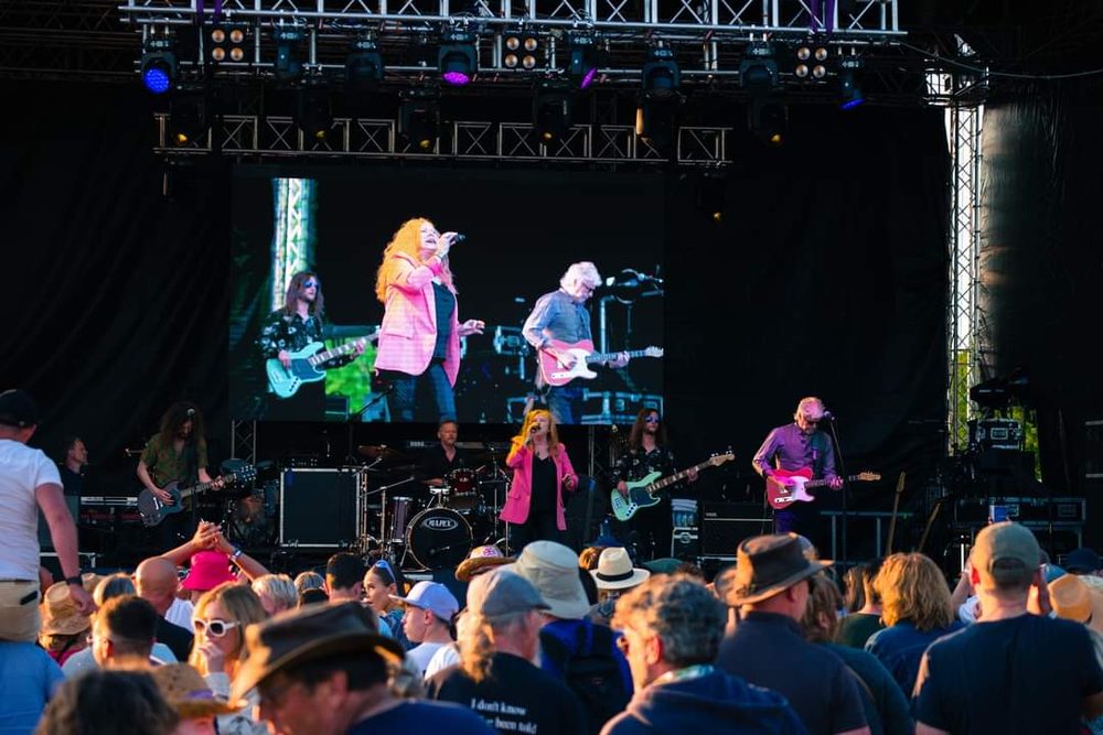 Freddie performing at an outdoor festival